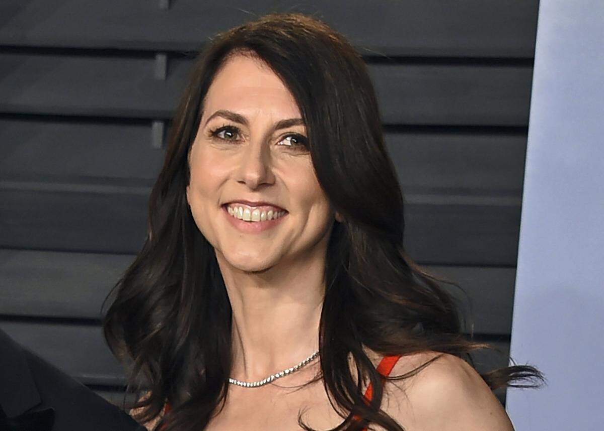 In this March 4, 2018, file photo, MacKenzie Scott, the former wife of Amazon founder Jeff Bezos, arrives at the Vanity Fair Oscar Party in Beverly Hills, Calif. Scott, the billionaire philanthropist known for her impromptu multi-billion dollar donations to charities and racial equity causes, announced Tuesday, June 15, 2021, that she has given $2.7 billion to 286 organizations. It is the third round of major philanthropic gifts Scott has made, which together rival the charitable contributions made by the largest foundations.
