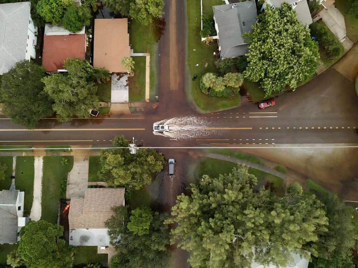 The Shore Acres neighborhood in St. Petersburg saw deep flooding after Hurricane Idalia passed by Florida’s Gulf Coast in August 2023. Some of those homes have repeatedly flooded since then, and home values are shifting.