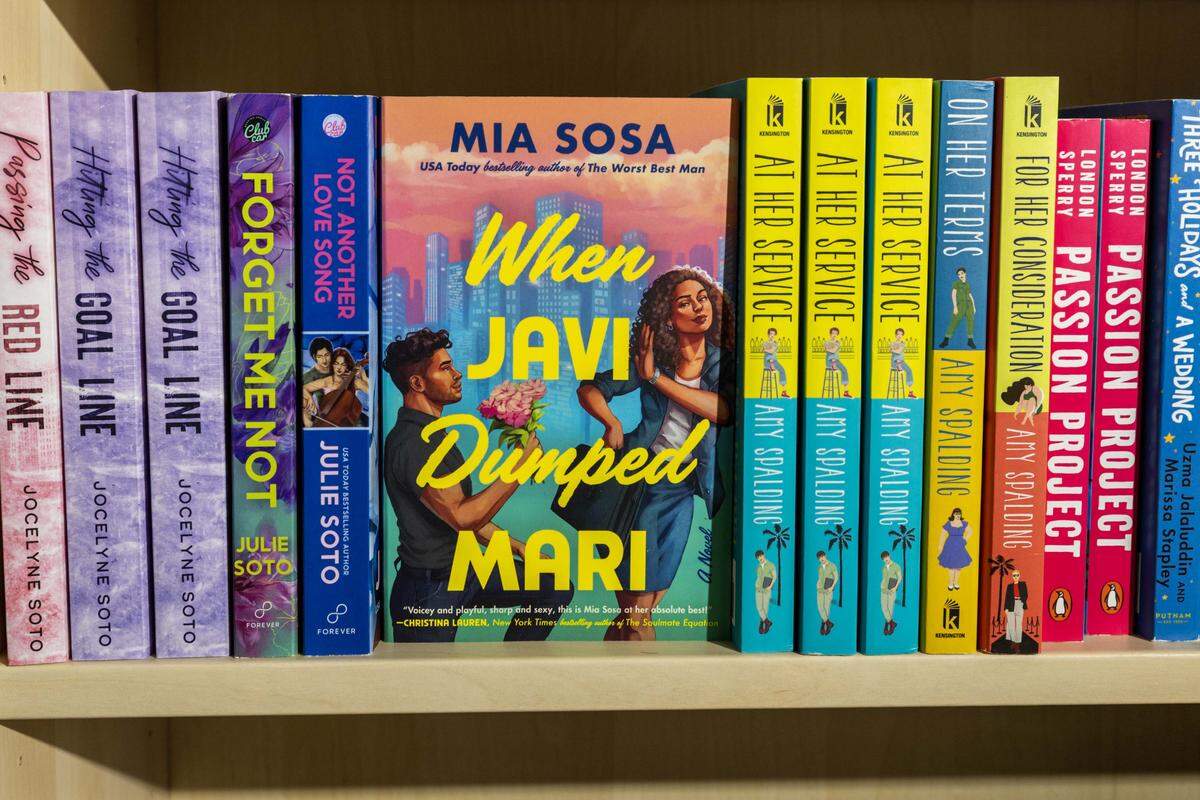Books for sale at Steamy Lit on Wednesday, October 1, 2025, in Fort Lauderdale, Fla. Steamy Lit is Florida's first brick-and-mortar romance book store.