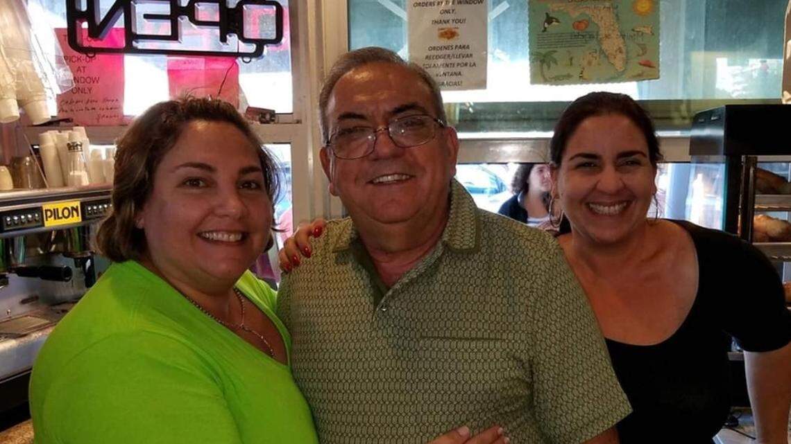 Jose Luis Pla, the founder of Enriqueta’s, died Sept. 25 from complications of cancer. He was 70. He is pictured at Enriqueta’s in an undated photo with his daughters, Belkis, left, and Leidys.