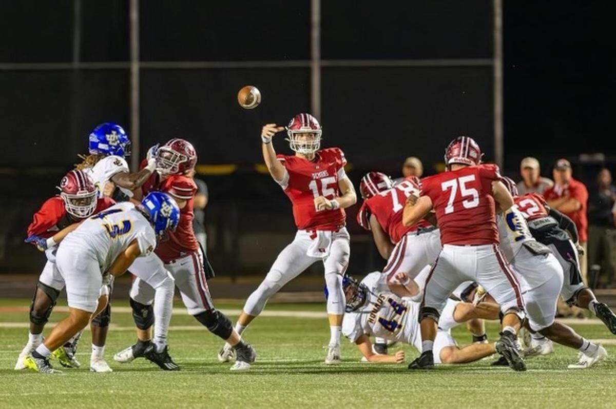 Warner Robins (Georgia) High quarterback Judd Robbins is shown in action during the 2023 season. Greg Giedd Photography