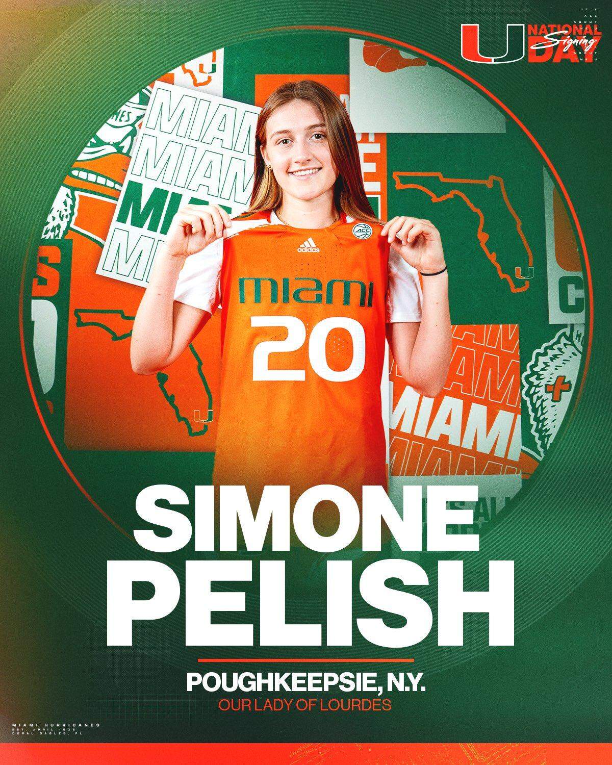 Simone Pelish signed with the University of Miami