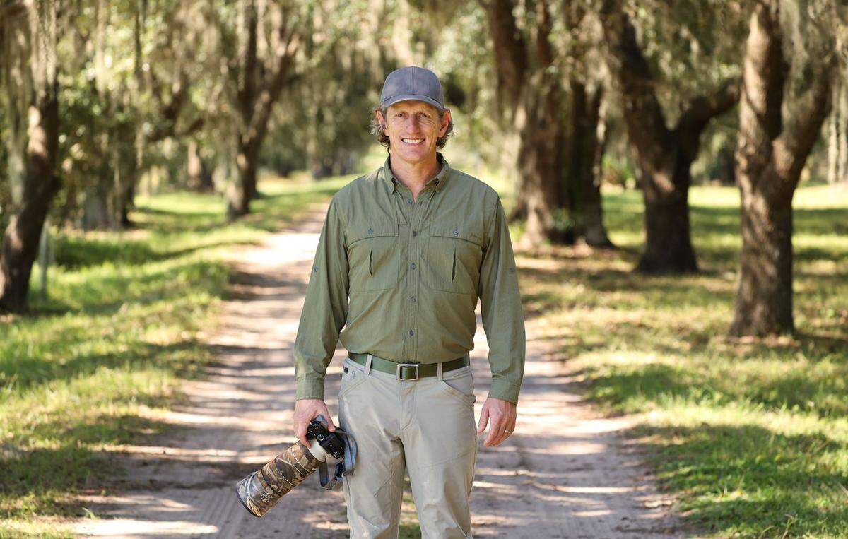 Photographer Carlton Ward at his family’s ranch in Ona on Nov. 3, 2021.