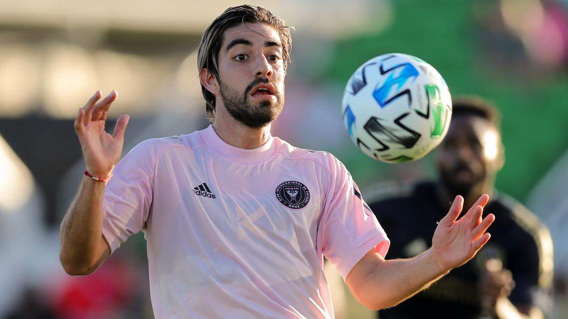 Rodolfo Pizarro of Inter Miami CF against the Philadelphia Union in a preseason game on Saturday, Feb. 15, 2020 in St. Petersburg, FL. (Photo by Mike Carlson)