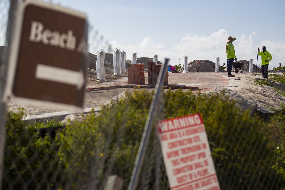 The paved path being built between Third and Fifth streets in South Beach will likely be completed by the end of January.