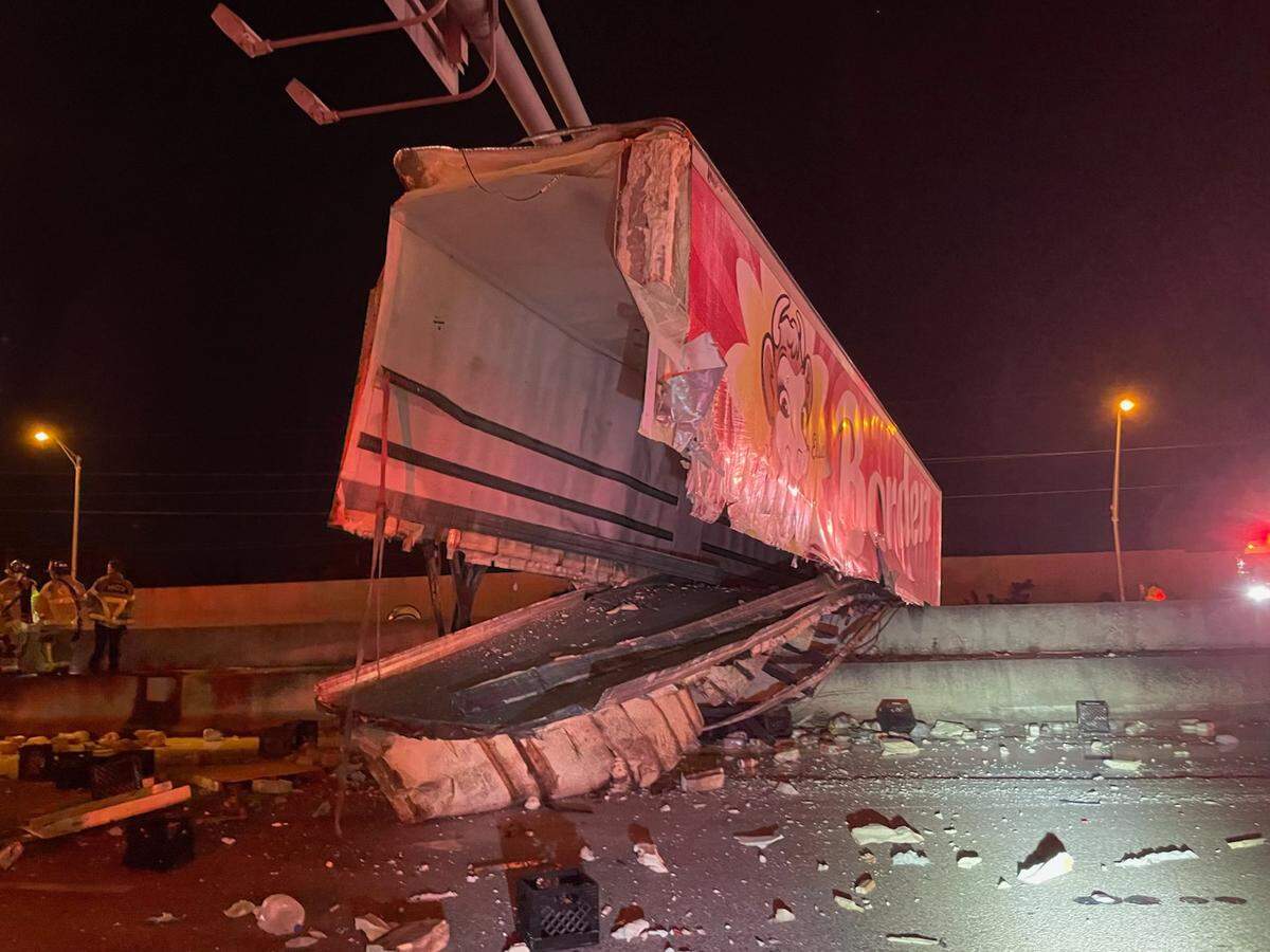 The crash on Jan. 29 peeled open a milk truck and sent thousands of gallons onto the roadway.