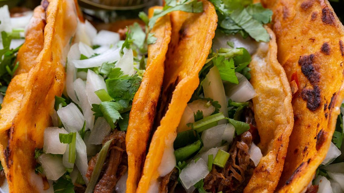 Birria Tacos at Dulce Vida Mexican Restaurant in Miami Beach, FL.