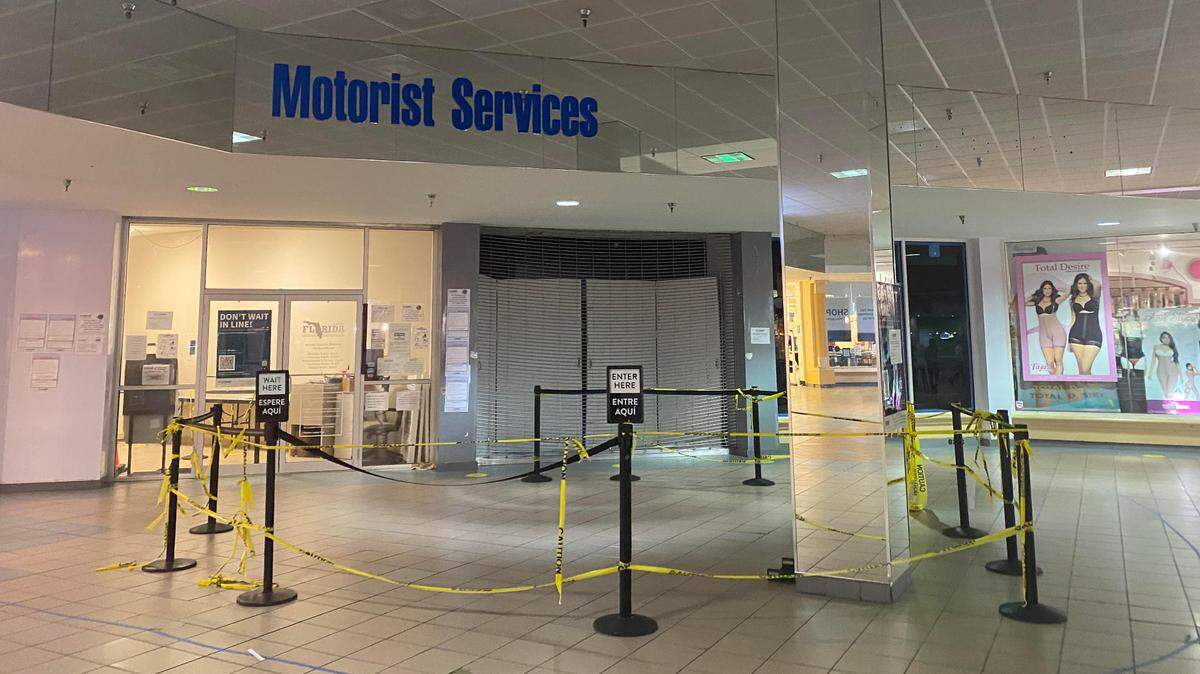 La oficina del Departamento de Seguridad Vial y Vehículos Motorizados de la Florida en The Mall of the Americas en esta imagen de archivo de 2021.