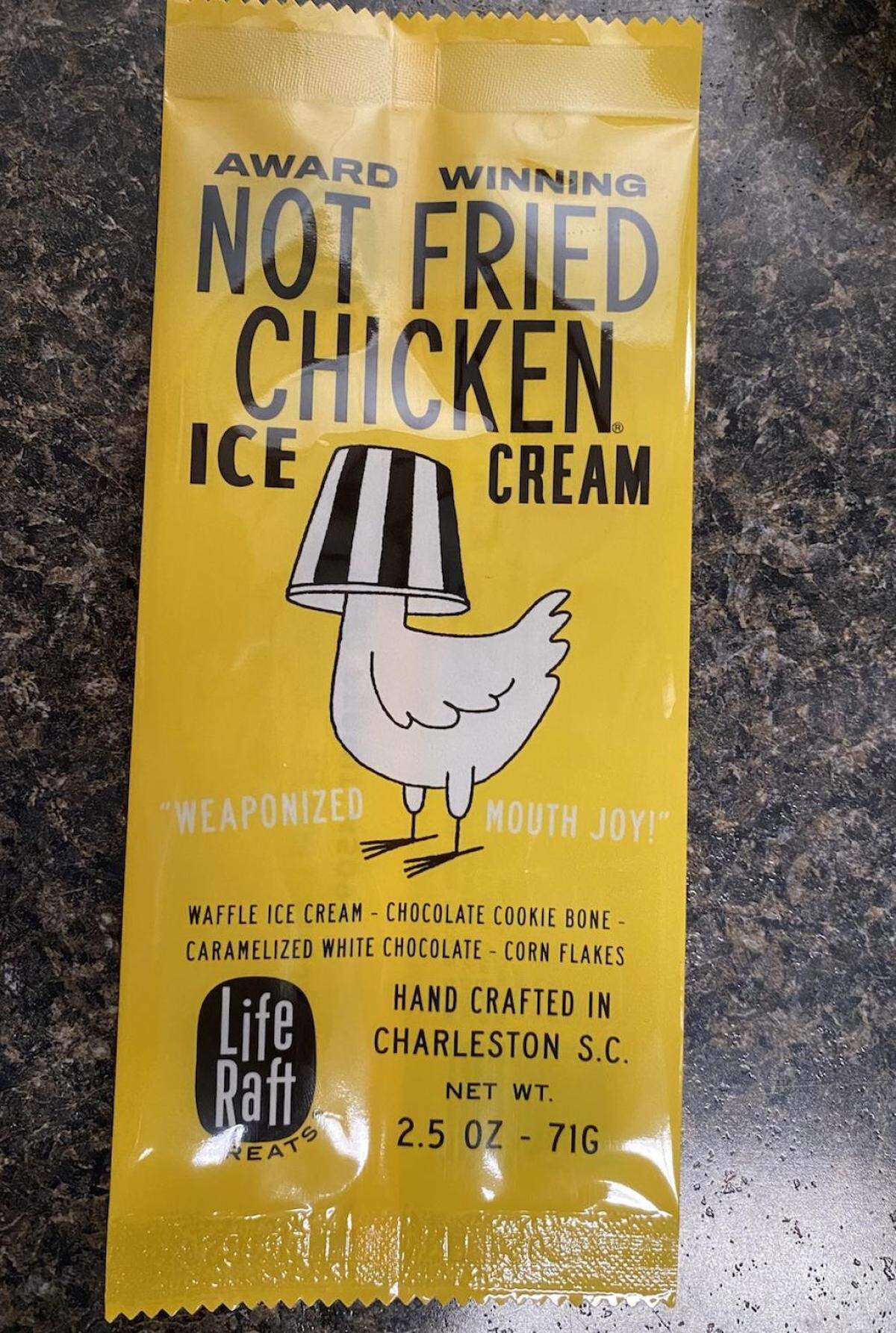 Life Raft Treats Not Fried Chicken ice cream bars.
