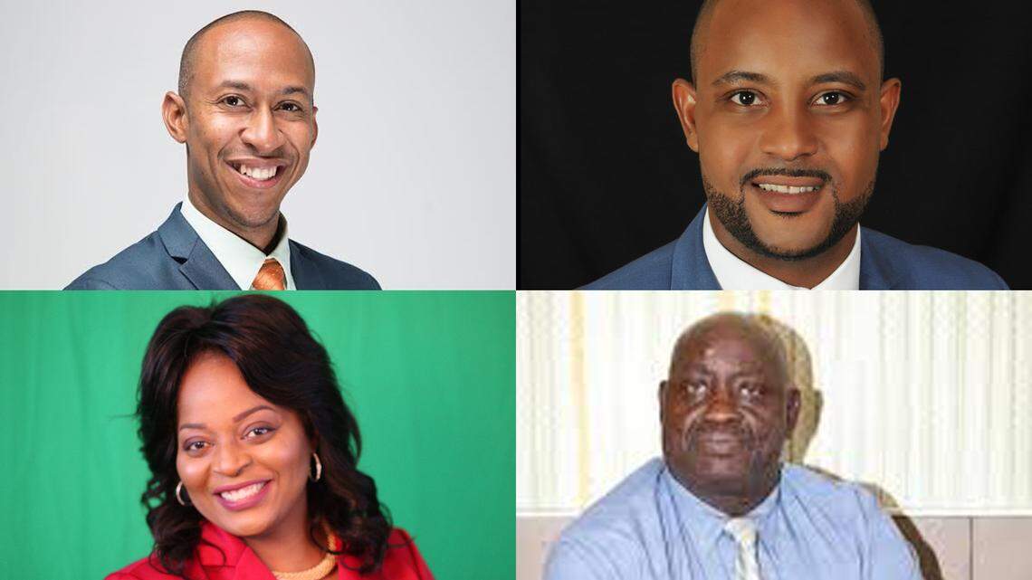 Clockwise, from top left: Matthew Pigatt, Chris Davis, Alvin Burke and Sherelean Bass.