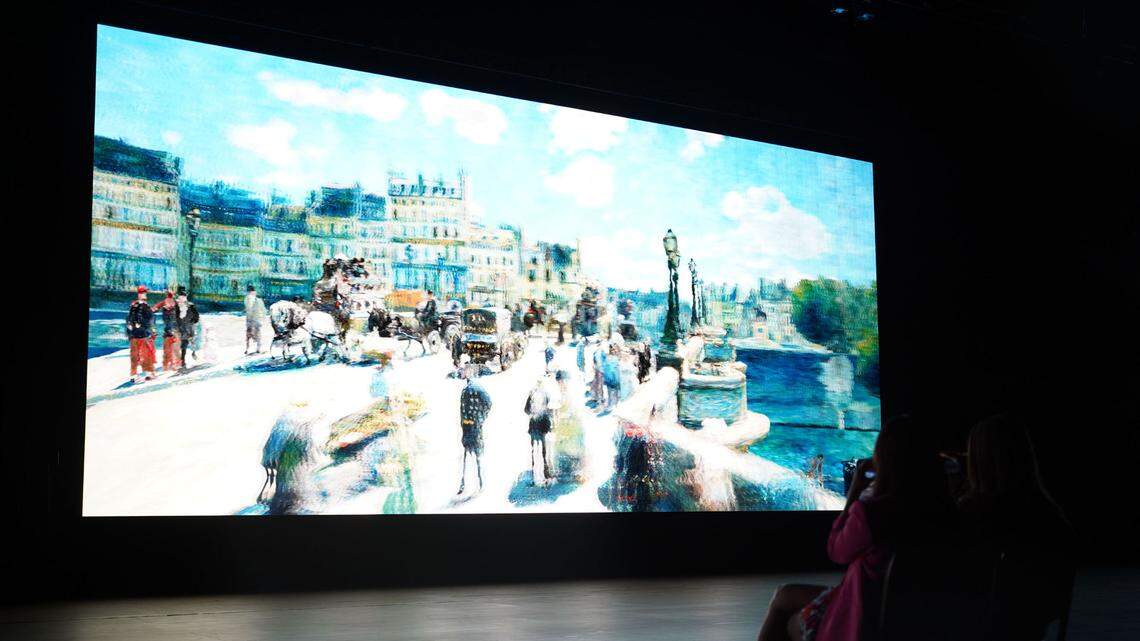 Why does this photo seem blurry? “Lasting Impressions” at the Arsht Center uses 3D LED technology to put the audience into Impressionist masterpieces. You must wear 3D glasses for the full (and amazing) effect.