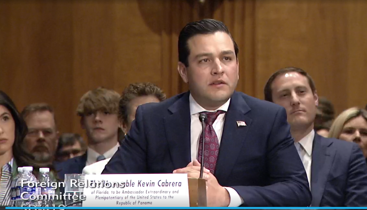 On Tuesday, March 25, 2025, Miami-Dade Commissioner Kevin Cabrera testified during his confirmation hearing to be President Donald Trump’s ambassador to Panama.