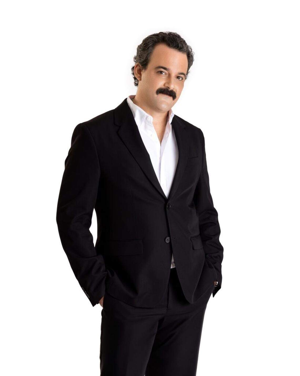 Cuban actor Ariel Texido as Alvarez Guedes in “Muerto de Risa – El Último Show de Álvarez Guedes” premiering in a custom-built venue for the show at Tropical Park.