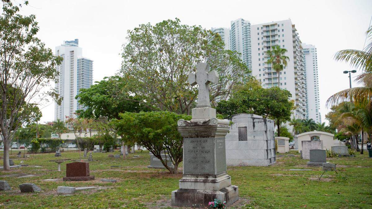 High-rises tower over the Historic Miami City Cemetery in Edgewater, Friday, March 5, 2013. The cemetery is located at 1800 NE Second Ave. and contains the graves of various Miami pioneers including Julia Tuttle.