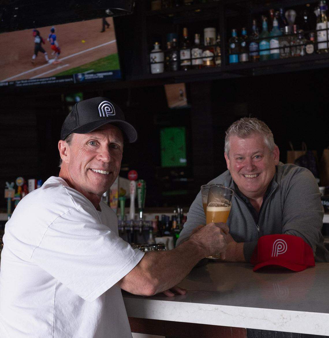 Terry Lee and Adam Flierl, founders of Play Sporting Lounge, the new entertainment venue in Doral.