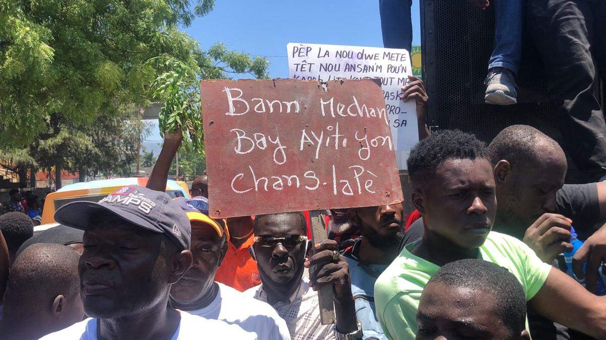 Escalating gang violence in Port-au-Prince has prompted Haitians to take to the streets in protest in recent days to demand that gangs give the country a chance. Armed clashes east of the capital that began on April 24, 2022, have resulted in at least 75 deaths, the U.N. said, and 9,000 people forced from their homes.