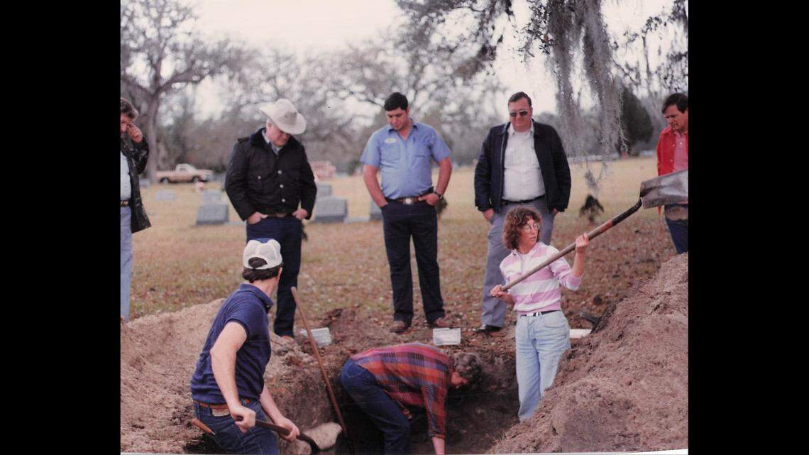 The woman’s remains were exhumed in 1986 for additional testing.