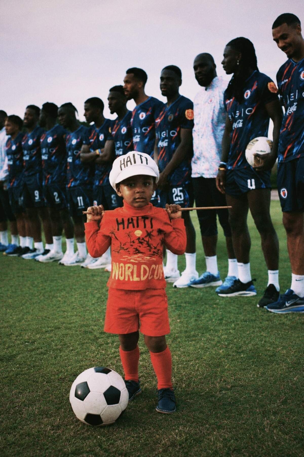 Screenshot from “Grenadye Alaso 1974-2026,” a collaboration with musician Michael Brun, director Leo Volcy and the Haitian Football Federation.