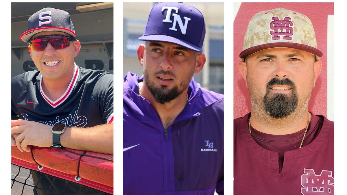 Southridge’s Manny Ojeda (left), True North’s Adrian Nieto (middle) and Miami Springs’ Corey Estrada (right) are the Miami Herald’s Miami-Dade Baseball Coaches of the Year.