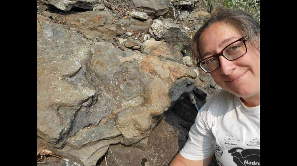 Researcher Victoria Arbour was part of a team that discovered a new species of dinosaur based on tracks found in the Canadian Rockies.