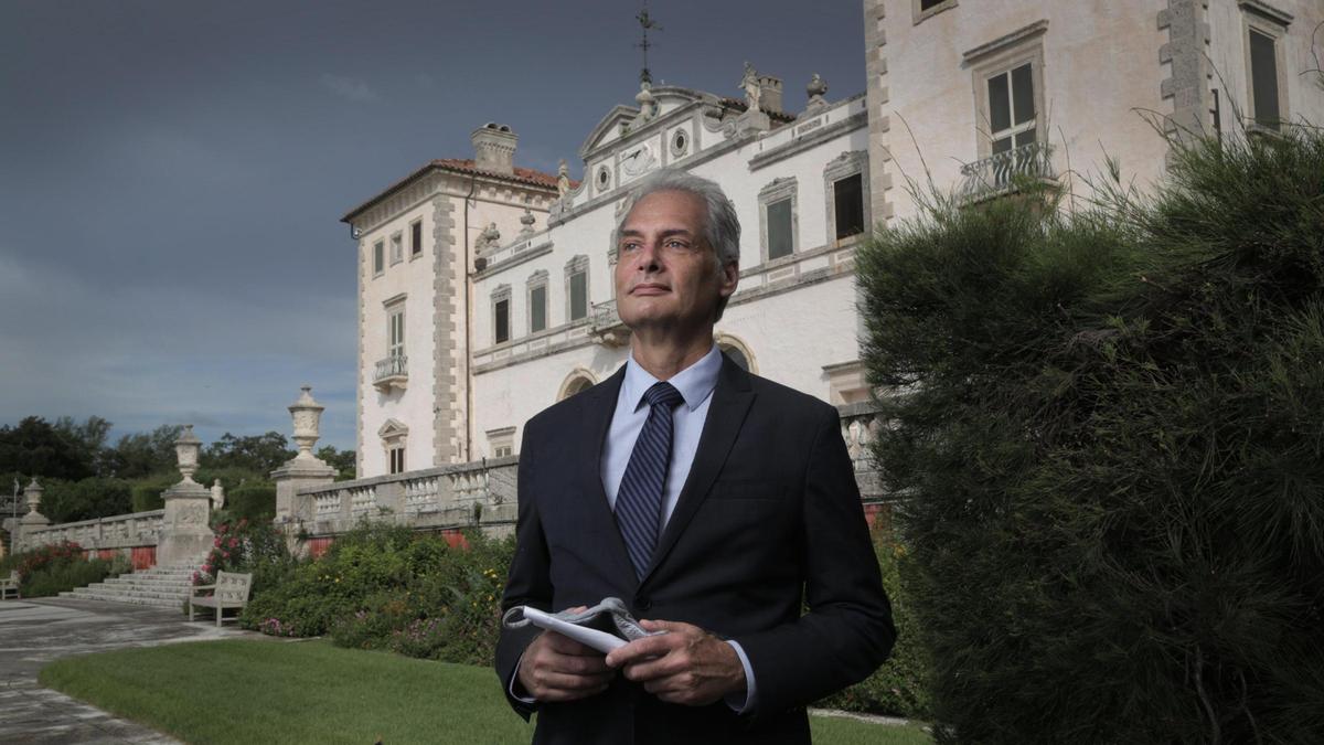 Miami, Florida, August 12, 2020- Joel Hoffman, executive director of Vizcaya. The museum is struggling during the pandemic and Hoffman is coping with the changes.