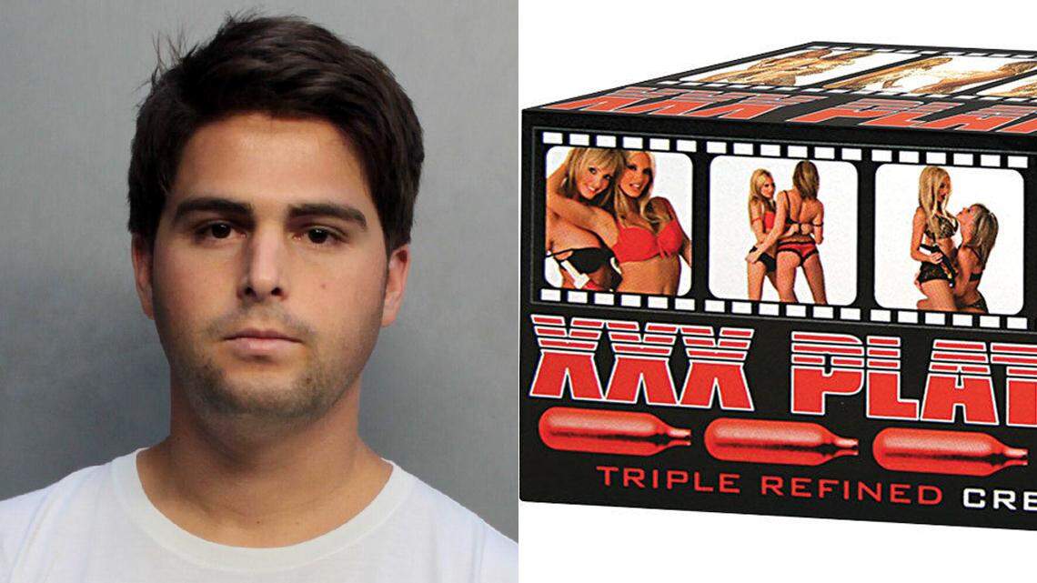 Joseph Franco is accused of getting high on nitrous oxide, packaged as “XXX Triple Refined Cream Chargers,” and running over a family in Sunny Isles Beach in July 2018. Killed in the crash was lawyer Amir Pelleg, 34.