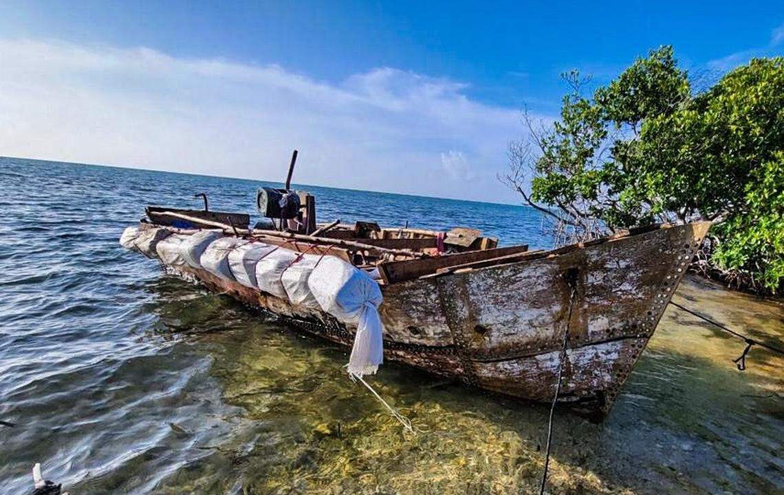 On Oct. 7, 2021, 13 Cuban migrants made landfall on a homemade wooden vessel in the Florida Keys.