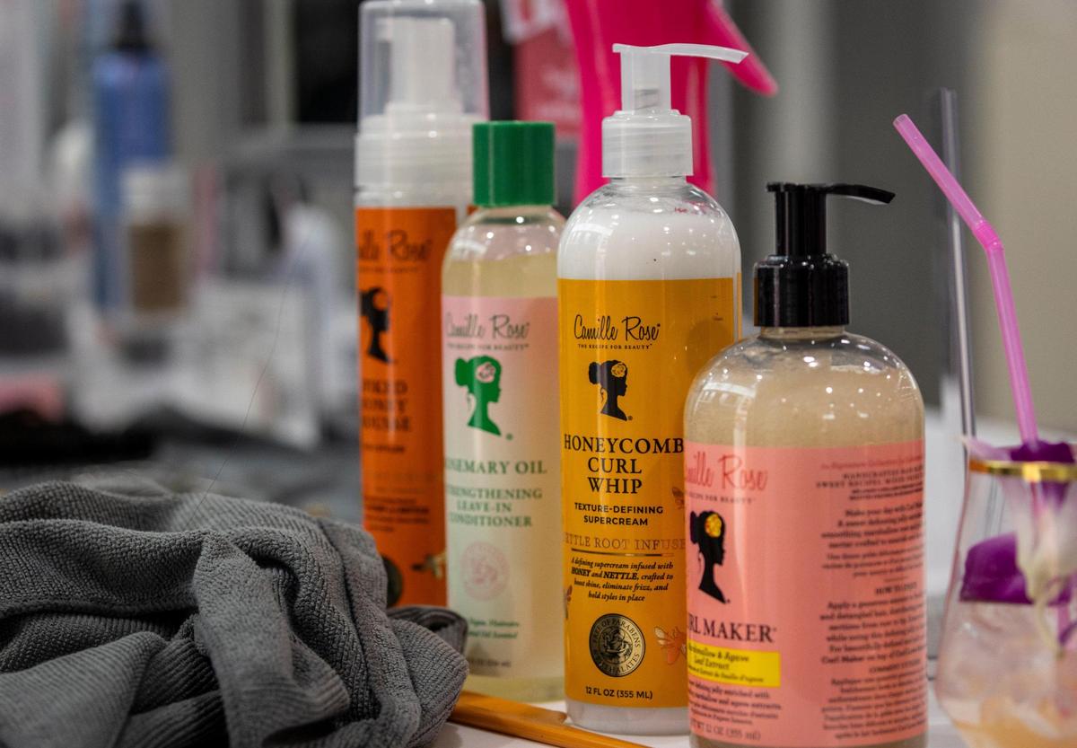 Some of Camille Rose’s products in use during a consultation session inside the Ulta Beauty Store in Miami. A team from Camille Rose beauty products introduced and instructed customers on their line of beauty products at Ulta Beauty store, 10001 Flagler St., Miami, on Wednesday, November 29, 2023.
