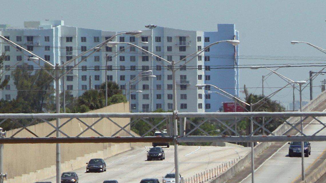 A familiar backup on I-95 in Miami.