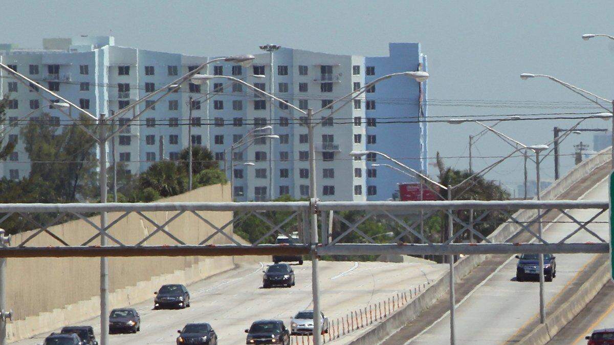 A familiar backup on I-95 in Miami.