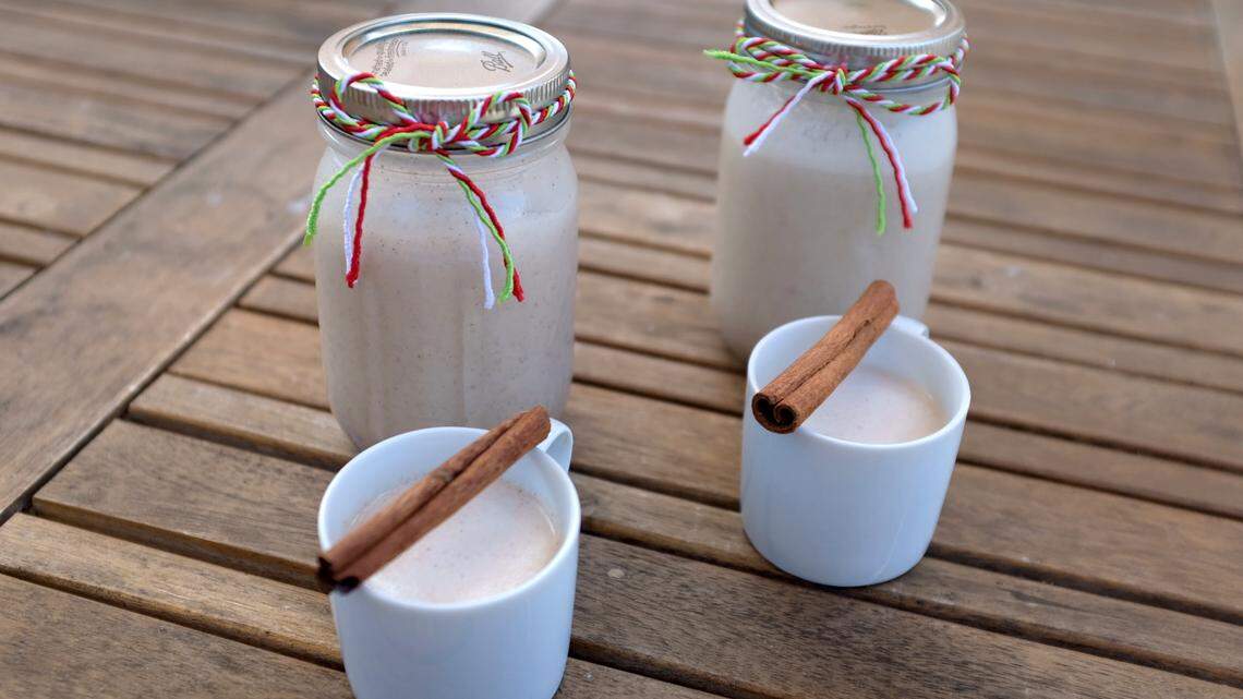 Regular coquito and vegan coquito. Can you tell which is which?