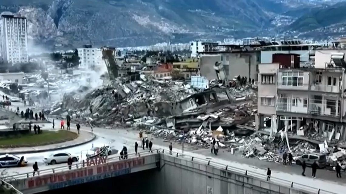 A massive earthquake and aftershocks in Turkey’s Gaziantep region destroyed buildings and killed and injured thousands. Videos show the damage.