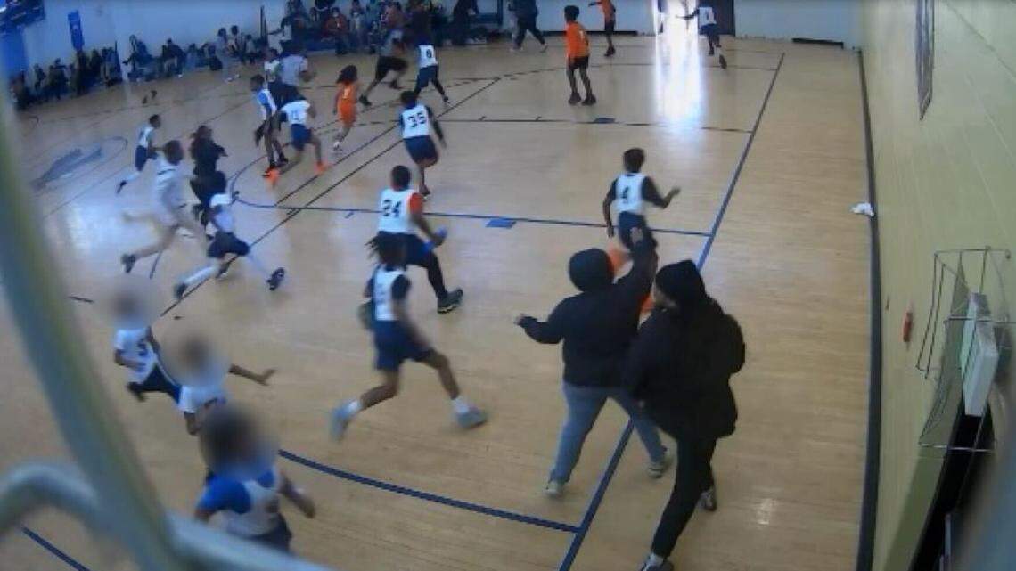 A man pulled out a gun and pointed it at his son’s coach during an elementary school basketball game in Baltimore, Maryland in March 2023, feds say.