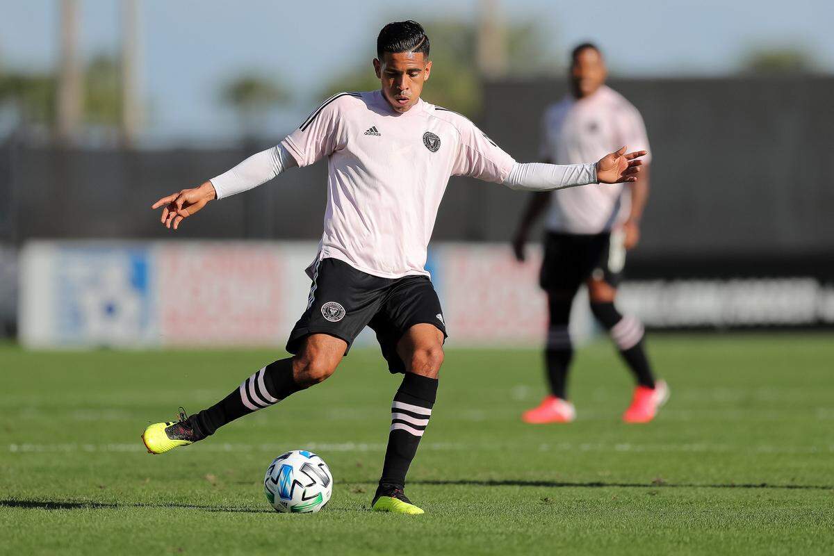 Victor Ulloa of Inter Miami CF against the Philadelphia Union in a preseason game on Saturday, Feb. 15, 2020 in St. Petersburg, FL. (Photo by Mike Carlson