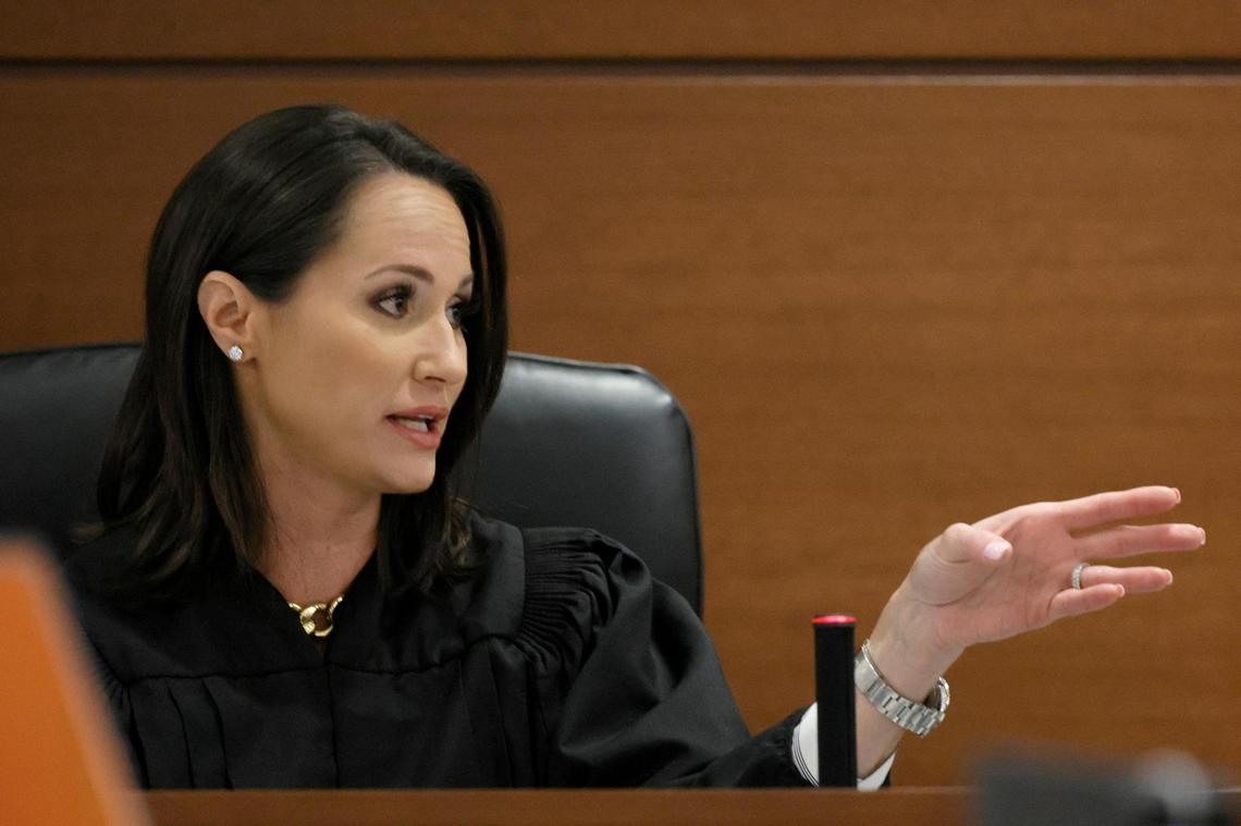 Judge Elizabeth Scherer speaks in court just after the defense team announced its intention to rest its case during the penalty phase of the trial of Marjory Stoneman Douglas High School shooter Nikolas Cruz at the Broward County Courthouse in Fort Lauderdale on Wednesday, Sept. 14, 2022. Cruz previously pleaded guilty to all 17 counts of premeditated murder and 17 counts of attempted murder in the 2018 shootings.