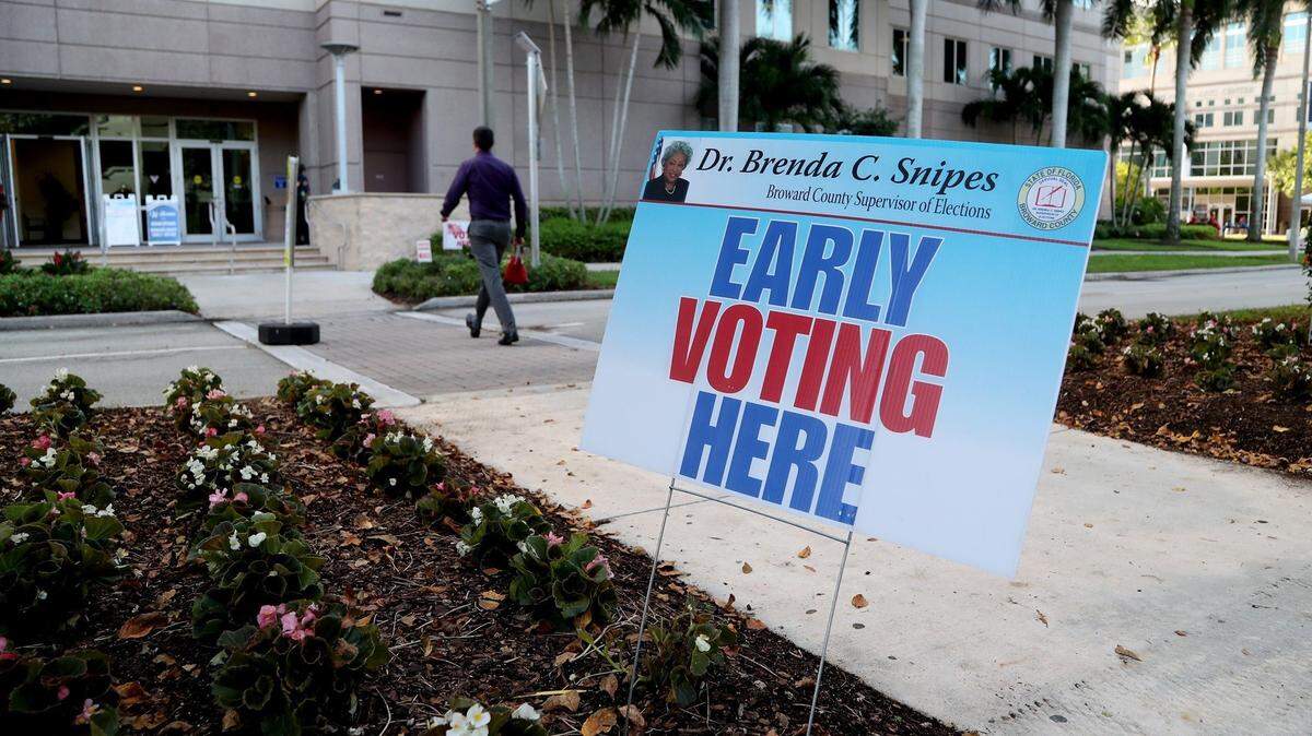 Early voting began Monday October 22, 2018, at Nova Southeastern University in Davie.