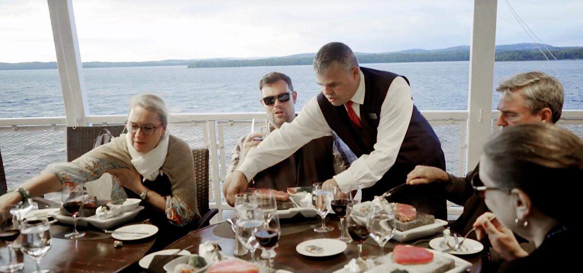 Victory Cruise Lines' Victory I has one dining room for its 202 guests.