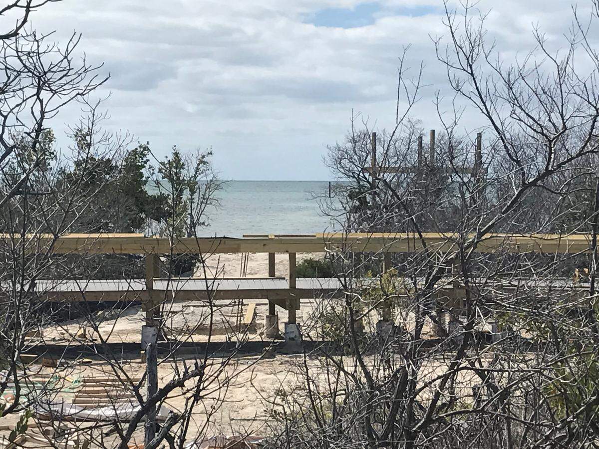 Construction crews are in the process of rebuilding the boardwalk at Anne’s Beach, mile marker 73, on Lower Matecumbe Key.