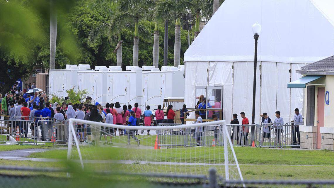 The U.S. Department of Health and Human Services finally unveiled its evacuation plan for the Homestead migrant shelter to several members of Congress and some Miami-Dade officials this week. Children would be flown out before a hurricane hit.