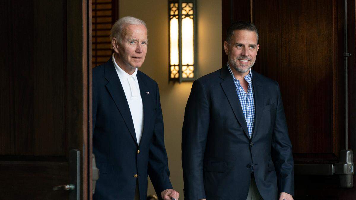 In this photo, President Joe Biden and his son Hunter Biden leave Holy Spirit Catholic Church in Johns Island, S.C., after attending a Mass, Saturday, Aug. 13, 2022.