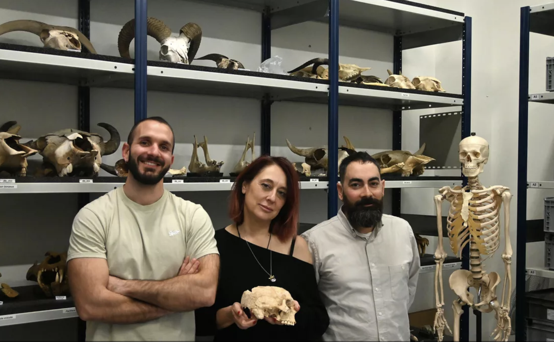 Study authors (from left to right) Francesc Marginedas, Palmira Saladié and Antonio Rodríguez-Hidalgo built on decades of research from inside the cave.