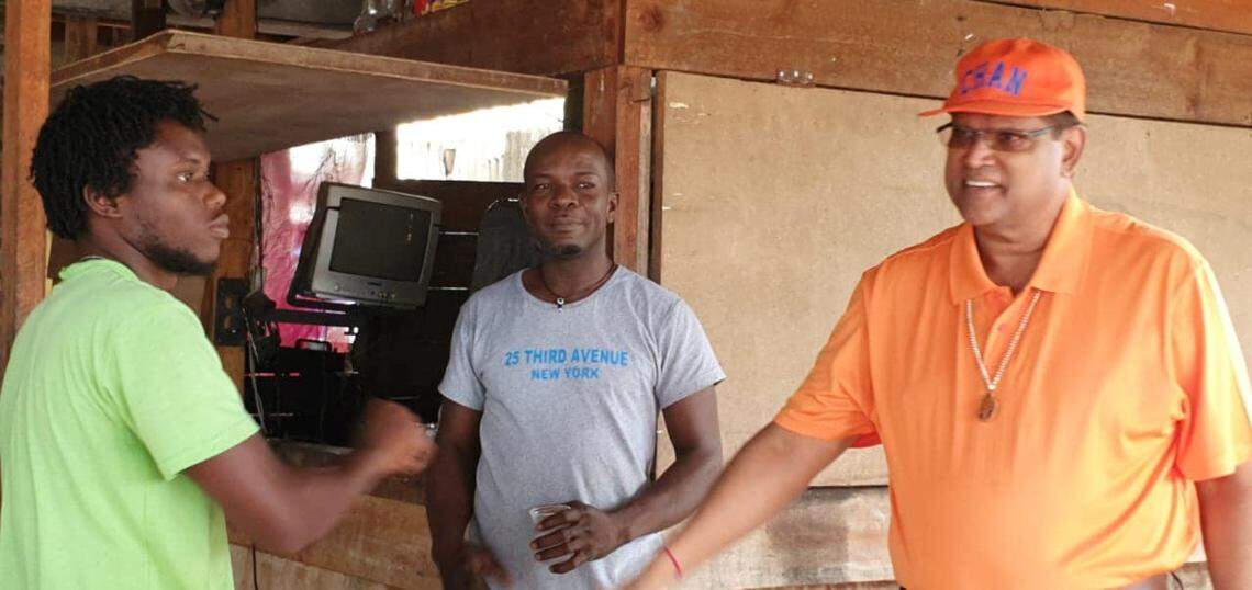 Former Suriname Justice Minister Chandrikapersad “Chan” Santokhi (right) is on the campaign trail for May 25th general elections. He is the leader of the Progressive Reform Party that is vying to unseat President Desiré Desi Bouterse’s National Democratic Party governing coalition.