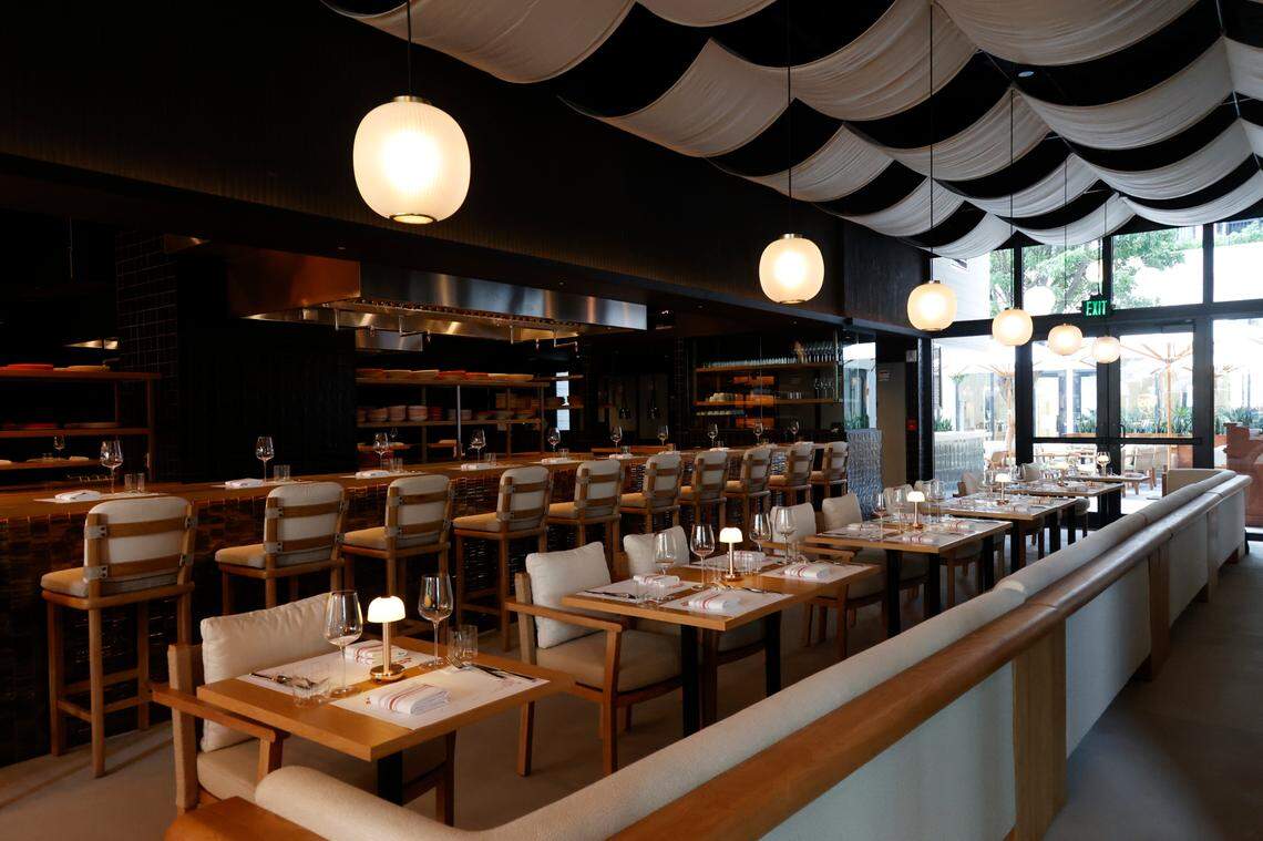 The interior bar at Otto & Pepe, an Italian restaurant from the hospitality team behind Asian food hall 1-800-Lucky.