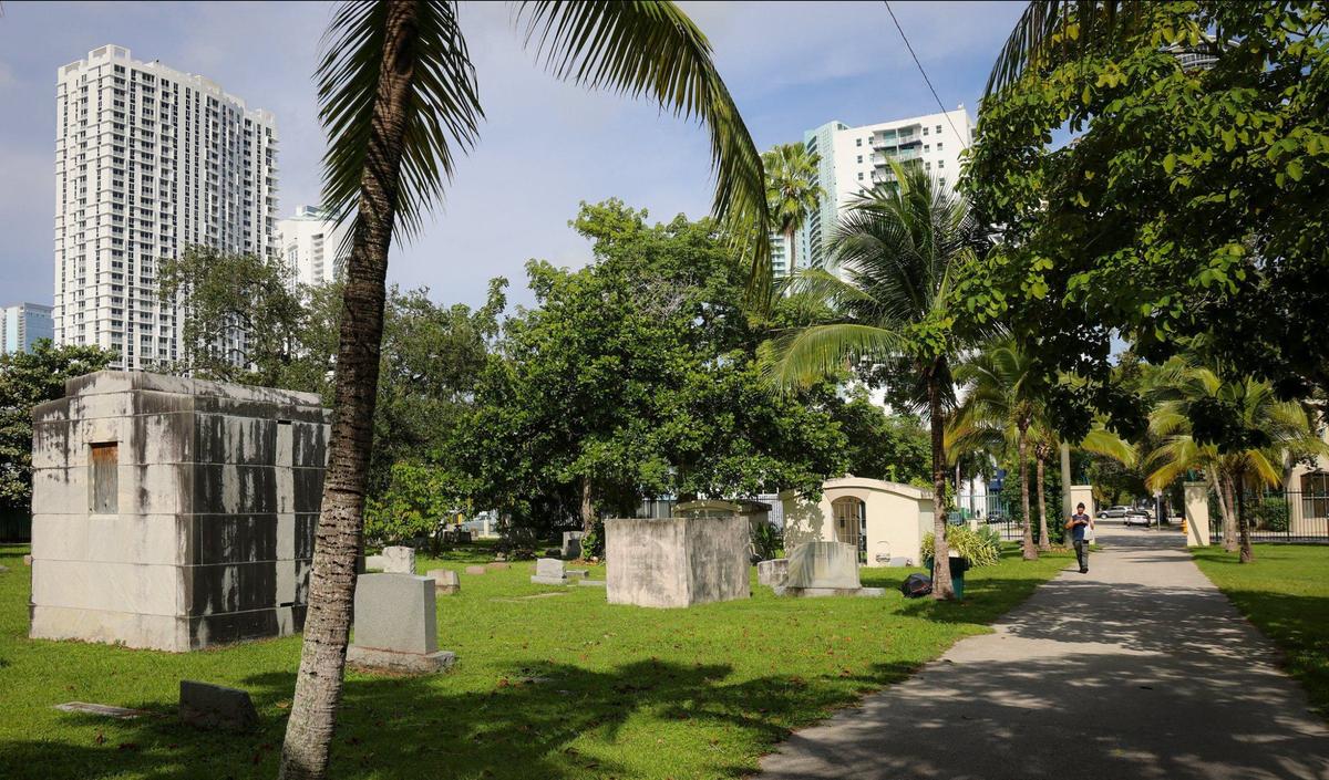 The historic Miami City Cemetery has been designated for assistance from the Omni CRA to repair and renovate the memorial park following neglect and vandalism, on Monday, Sept. 9, 2024, in Miami.