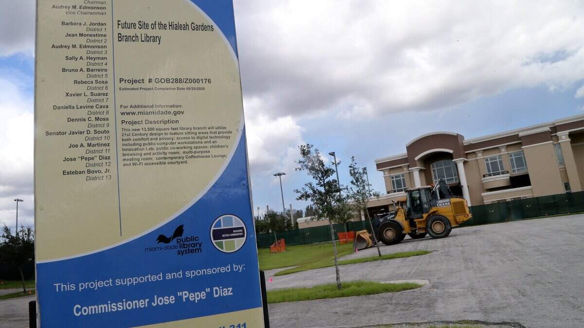 The future site of the new Hialeah Gardens Branch Library of the Miami-Dade Public Library System, expected to be completed in 2020, on Tuesday August 27, 2019.