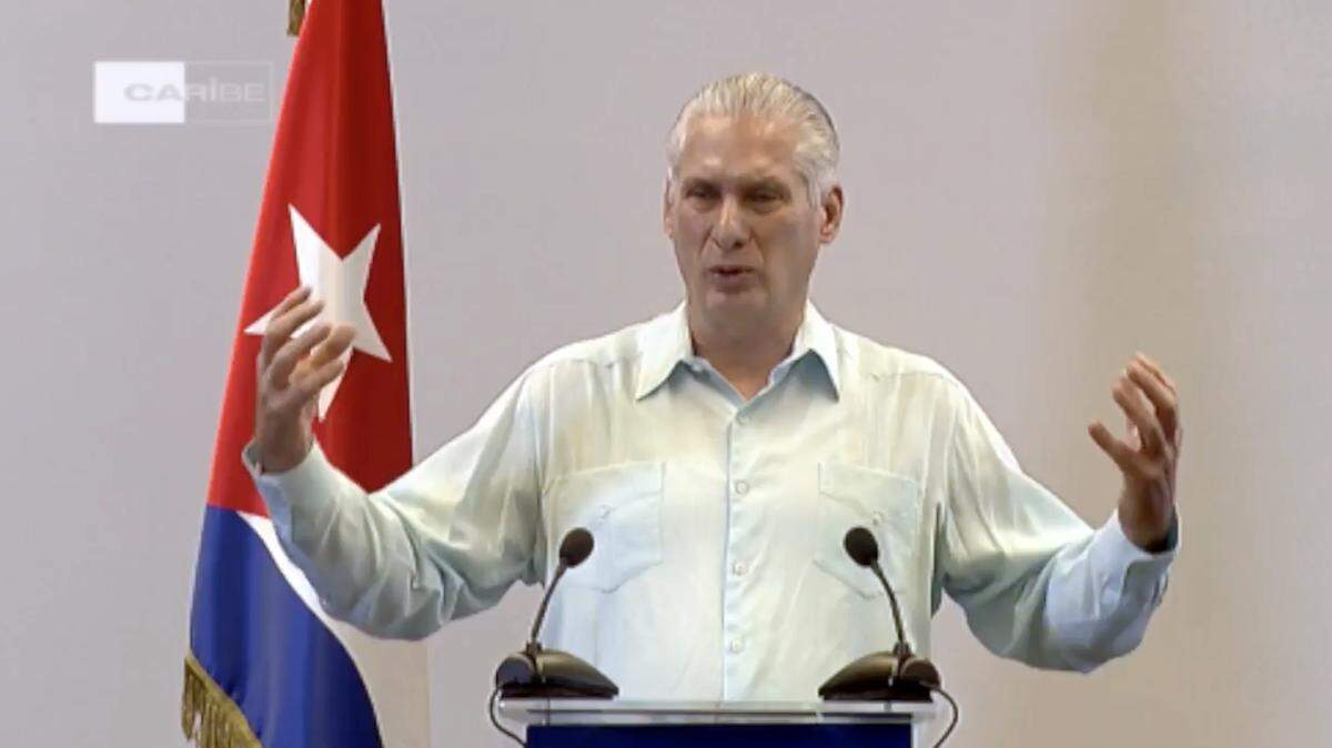 Cuban leader Miguel Díaz-Canel confirms talks with the Trump administration during an address Friday, March 13, 2026, in Havana.