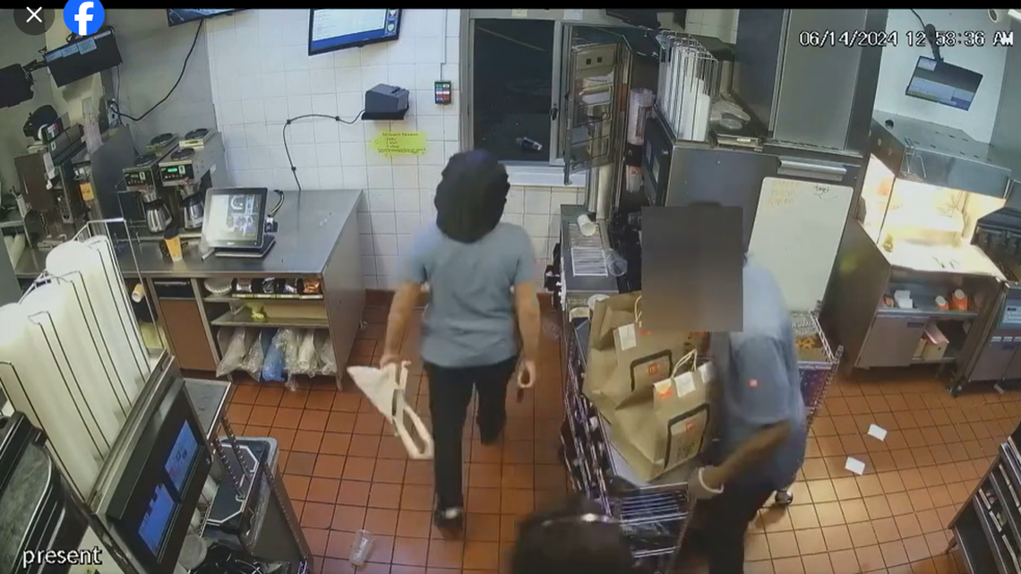 A video recorded in the store shows the employee approached the McDonald’s drive-thru window carrying a handgun, police said.