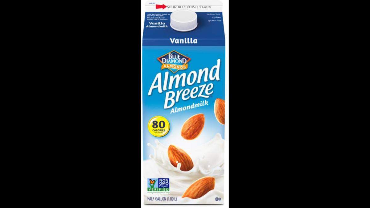 The Food and Drug Administration has recalled some half-gallon cartons of Blue Diamond’s refrigerated Vanilla Almond Breeze almond milk because they may contain actual milk, a potential allergen for some consumers. Milk is not listed on the label of these cartons.