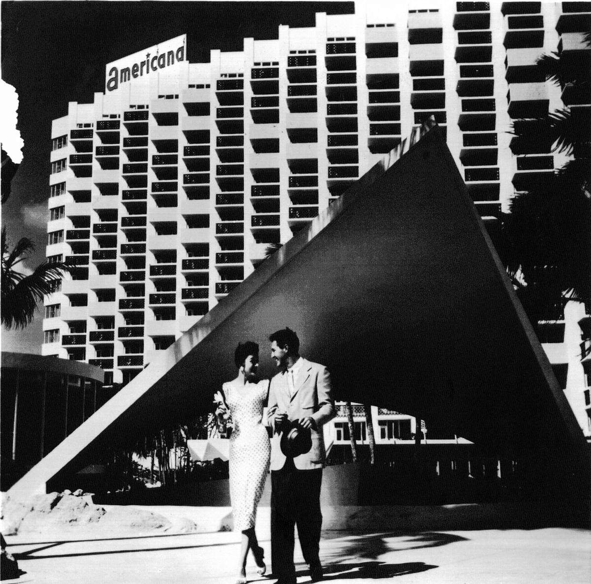 The exterior of the Americana Hotel in Bal Harbour.