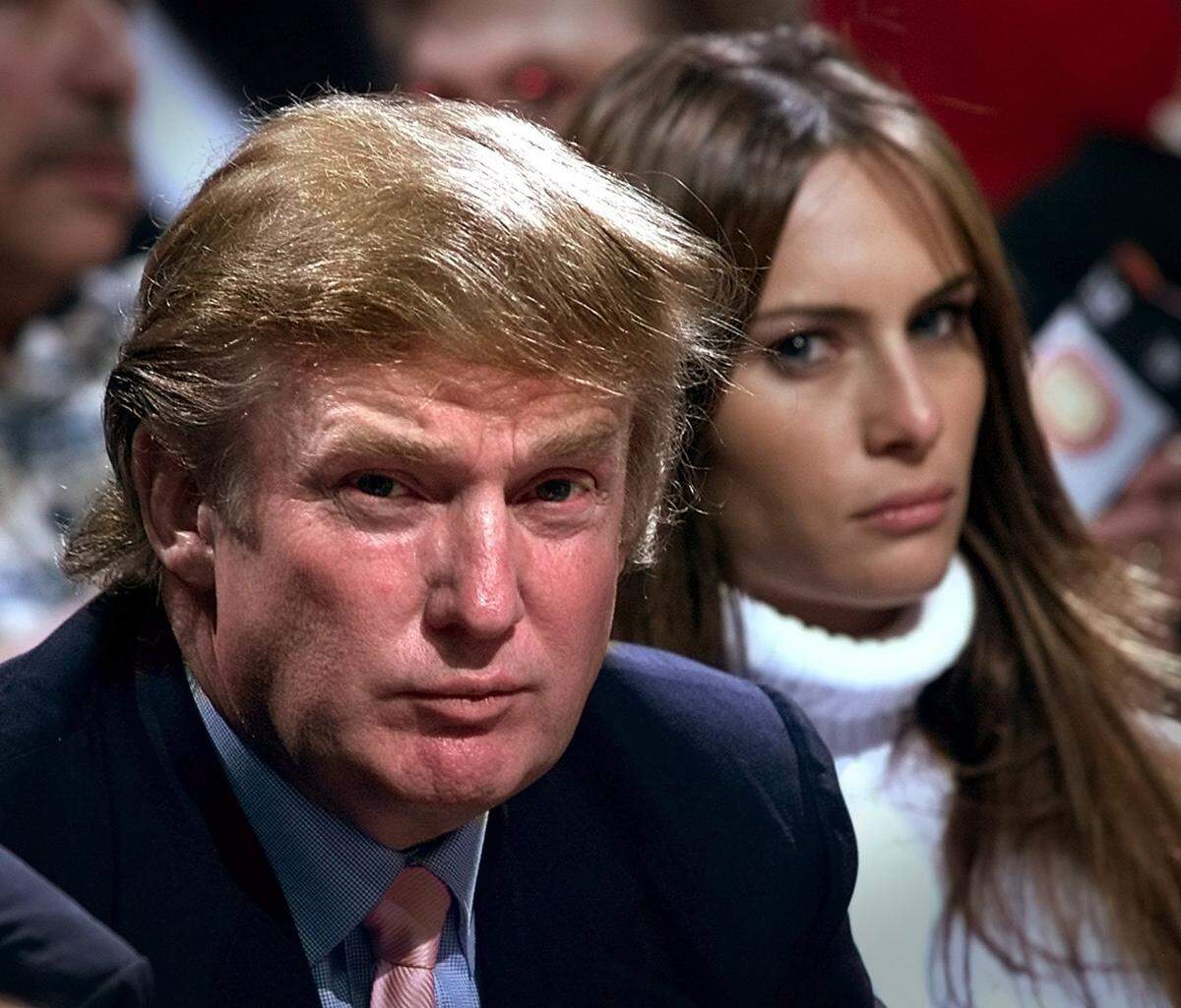 Donald Trump at a Miami Heat game at the old Miami arena in 1999.